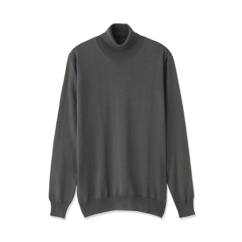 イタリア製メリノウールニット タートルネック 干場別注色 グレー