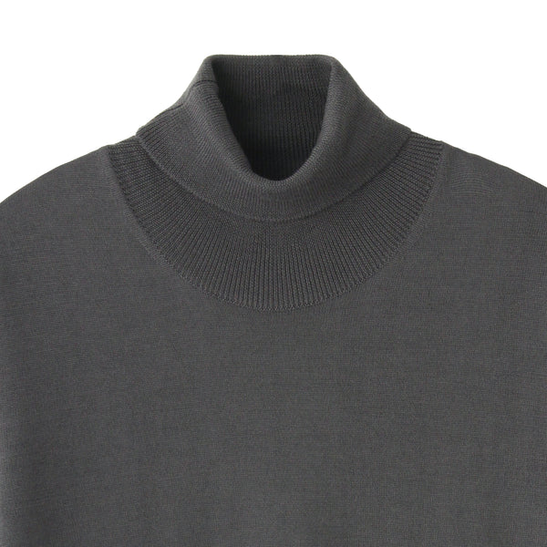 イタリア製メリノウールニット タートルネック 干場別注色 グレー