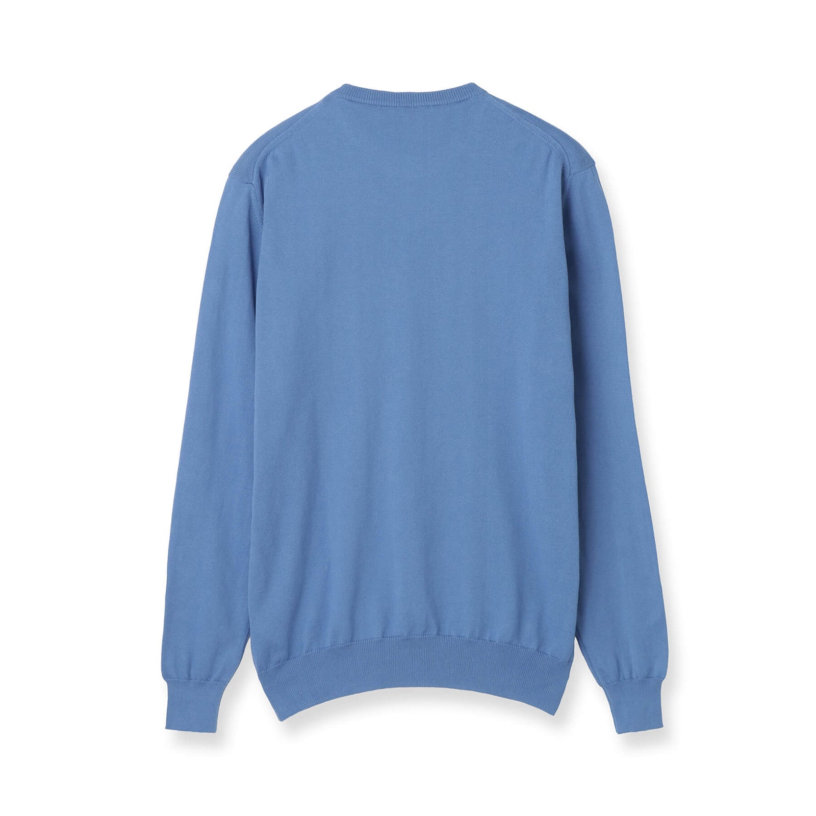 イタリア製コットンニット 長袖クルーネック スカイブルー – MINIMAL