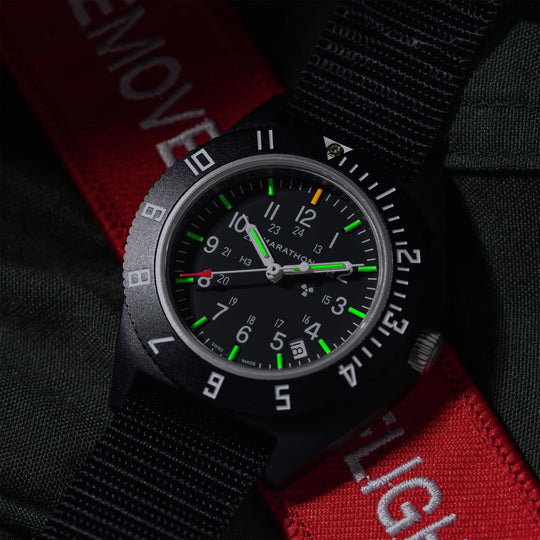 【予約販売】MARATHON パイロットウォッチ CERASHELL NAVIGATOR DATE ベルト付「MINIMAL WARDROBE限定セット」
