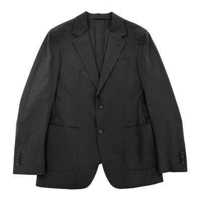 【K-3B EXECUTIVE】009_X（布帛） RICH NYLON JAPAN MADEテーラードジャケット ブラック