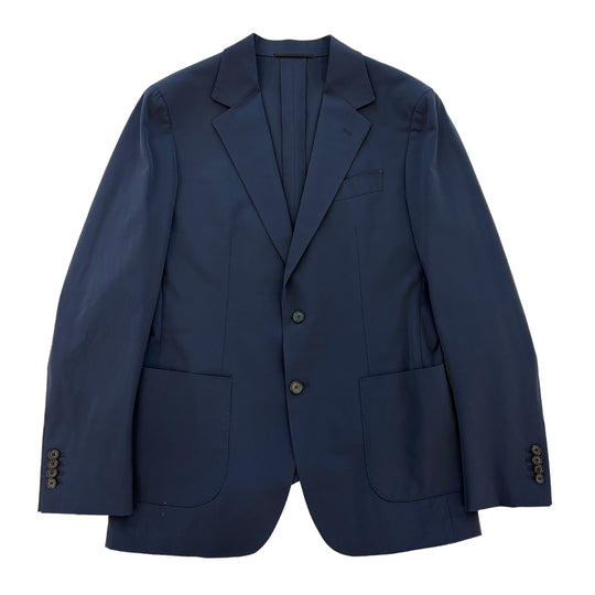 【K-3B EXECUTIVE】009_X（布帛） RICH NYLON JAPAN MADEテーラードジャケット ネイビー