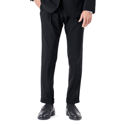 【K-3B EXECUTIVE】 RICH NYLON JAPAN MADE ドレスパンツ 179_X（布帛） ブラック