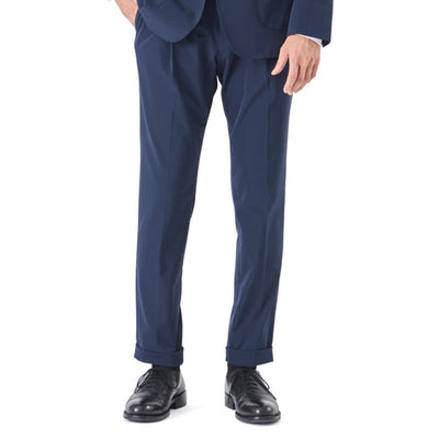 【K-3B EXECUTIVE】179_X（布帛） RICH NYLON JAPAN MADE ドレスパンツ ネイビー