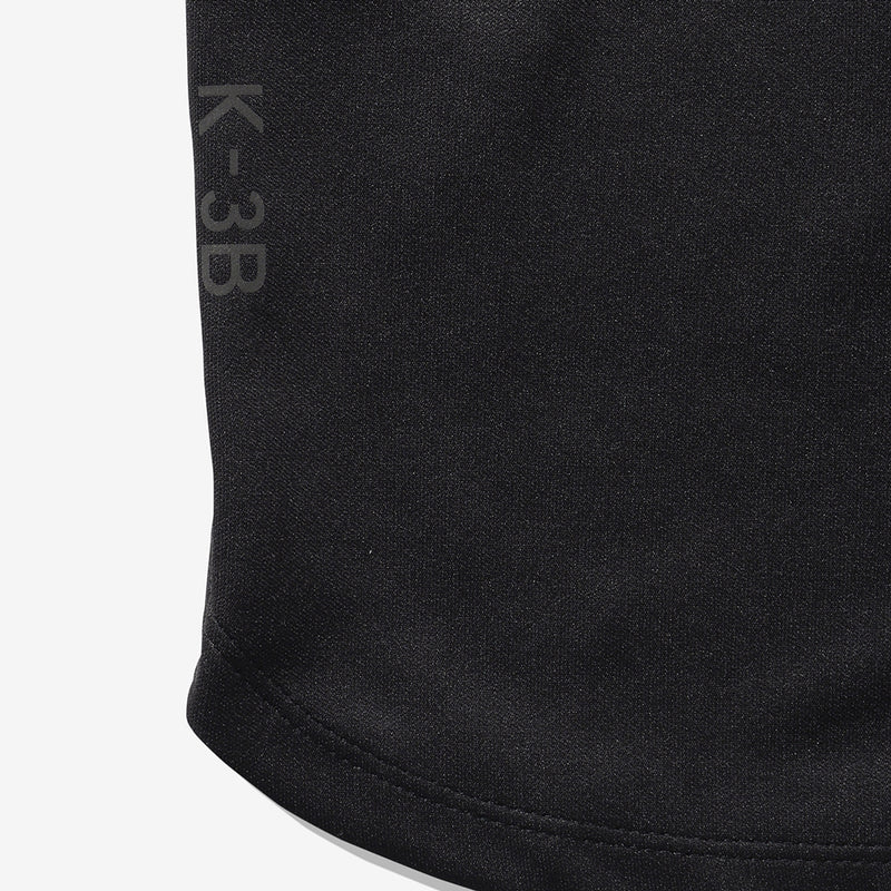 ラウンドヘムロングスリーブTシャツ ブラック 046_K