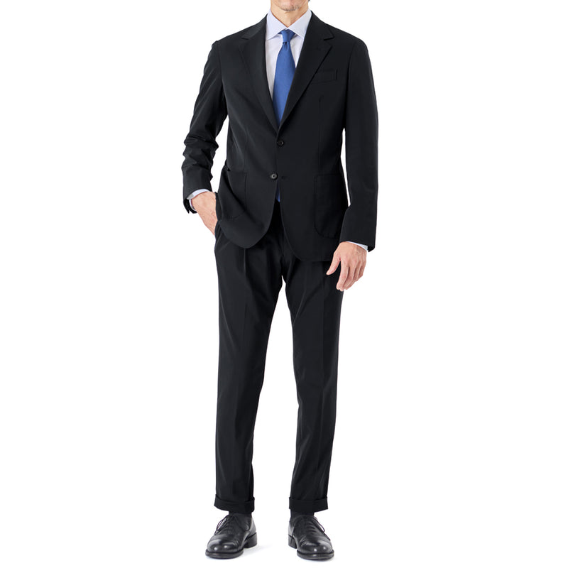 【K-3B EXECUTIVE】179_X（布帛） RICH NYLON JAPAN MADE ドレスパンツ ブラック