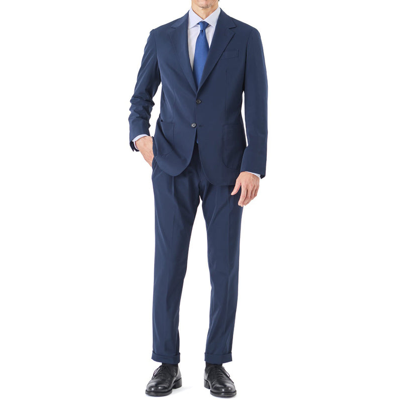 【K-3B EXECUTIVE】179_X（布帛） RICH NYLON JAPAN MADE ドレスパンツ ネイビー