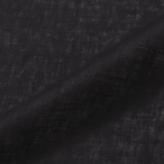 ハンドロールステッチ リネンポケットチーフ ブラック