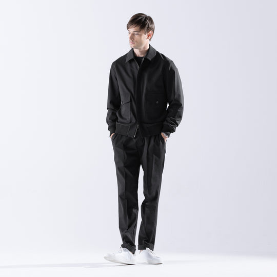 Duplex Cotton Jersey トラベル A-2 フライトジャケット ブラック