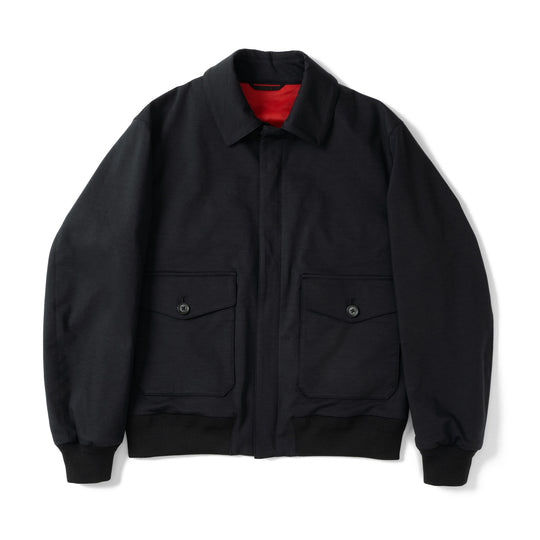 Duplex Cotton Jersey トラベル A-2 フライトジャケット ブラック