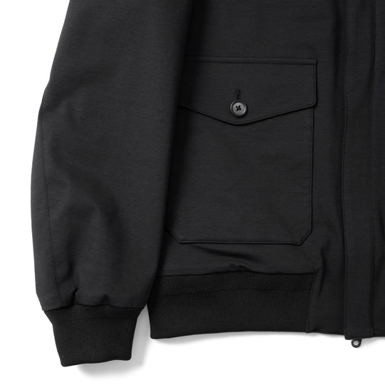 Duplex Cotton Jersey トラベル A-2 フライトジャケット ブラック