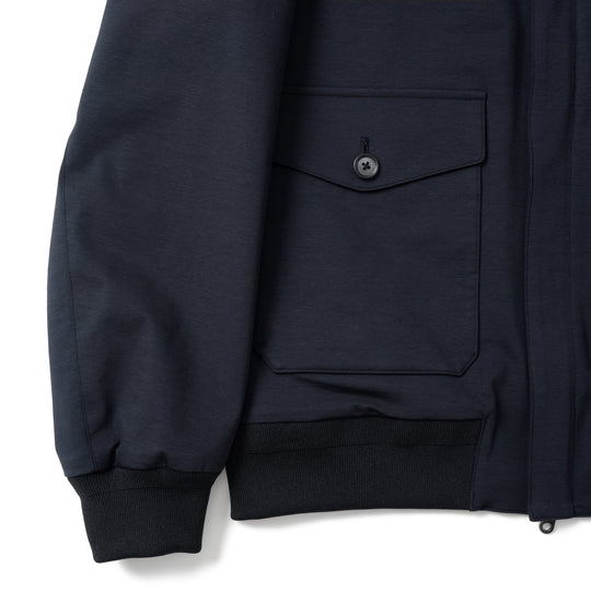 Duplex Cotton Jersey トラベル A-2 フライトジャケット コスモネイビー