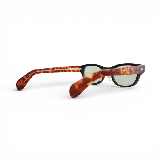 ROUGH サングラス DARK BROWN DEMI / EMEARLD GREEN LENS