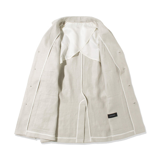 リネン フィールドジャケット シルバー