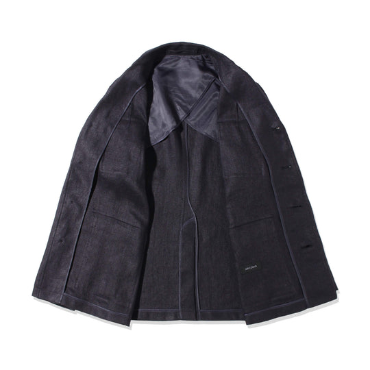 リネン フィールドジャケット ネイビー