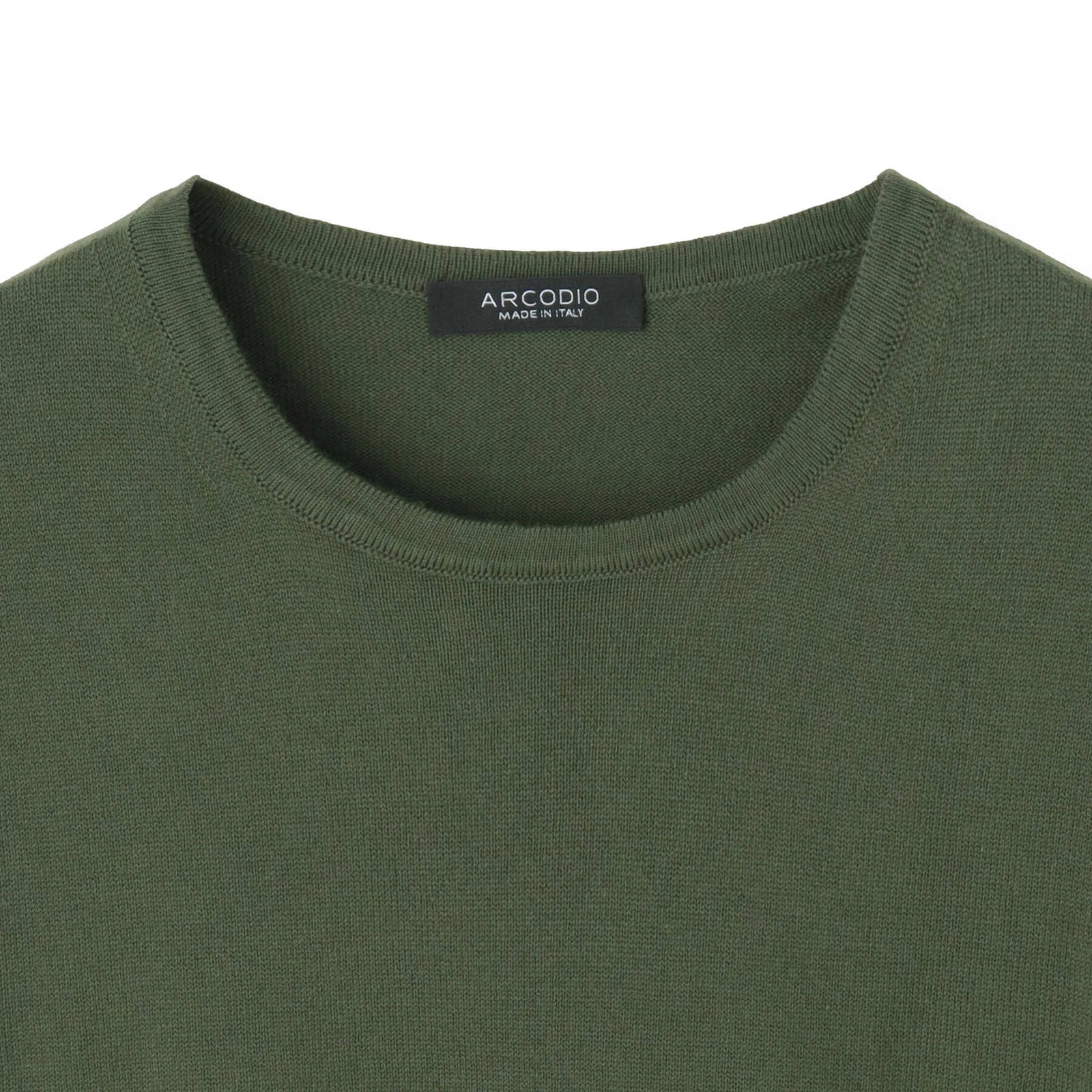 イタリア製 半袖クルーネックコットンニット アーミー – MINIMAL WARDROBE