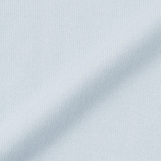 イタリア製 半袖クルーネックコットンニット サックスブルー