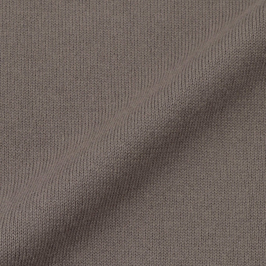 イタリア製 半袖クルーネックコットンニット グレージュ