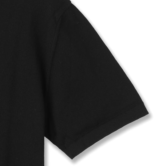 イタリア製 半袖クルーネックコットンニット ブラック