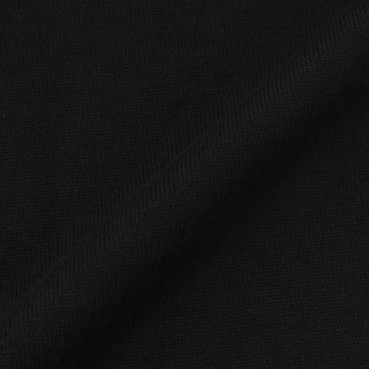 イタリア製 半袖クルーネックコットンニット ブラック