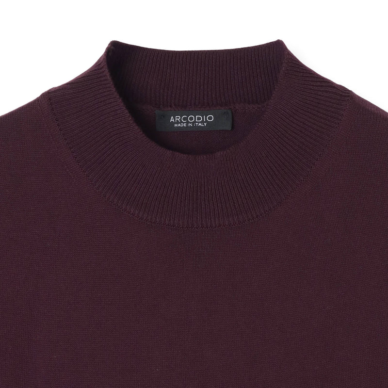 イタリア製コットンニット 半袖モックネック ボルドー – MINIMAL WARDROBE