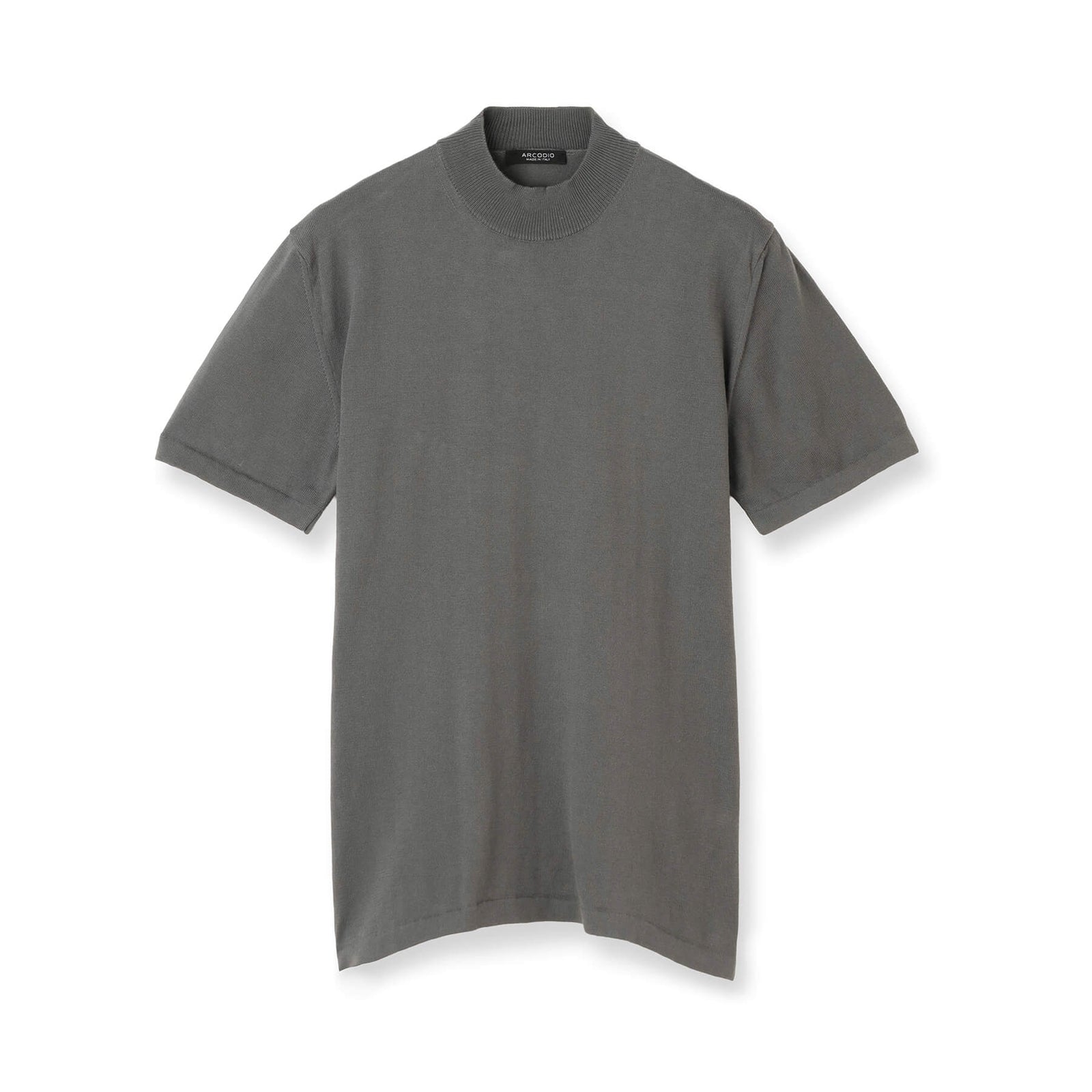 イタリア製コットンニット 半袖モックネック グレー – MINIMAL WARDROBE