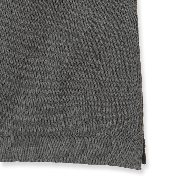イタリア製コットンニット 半袖モックネック グレー – MINIMAL WARDROBE