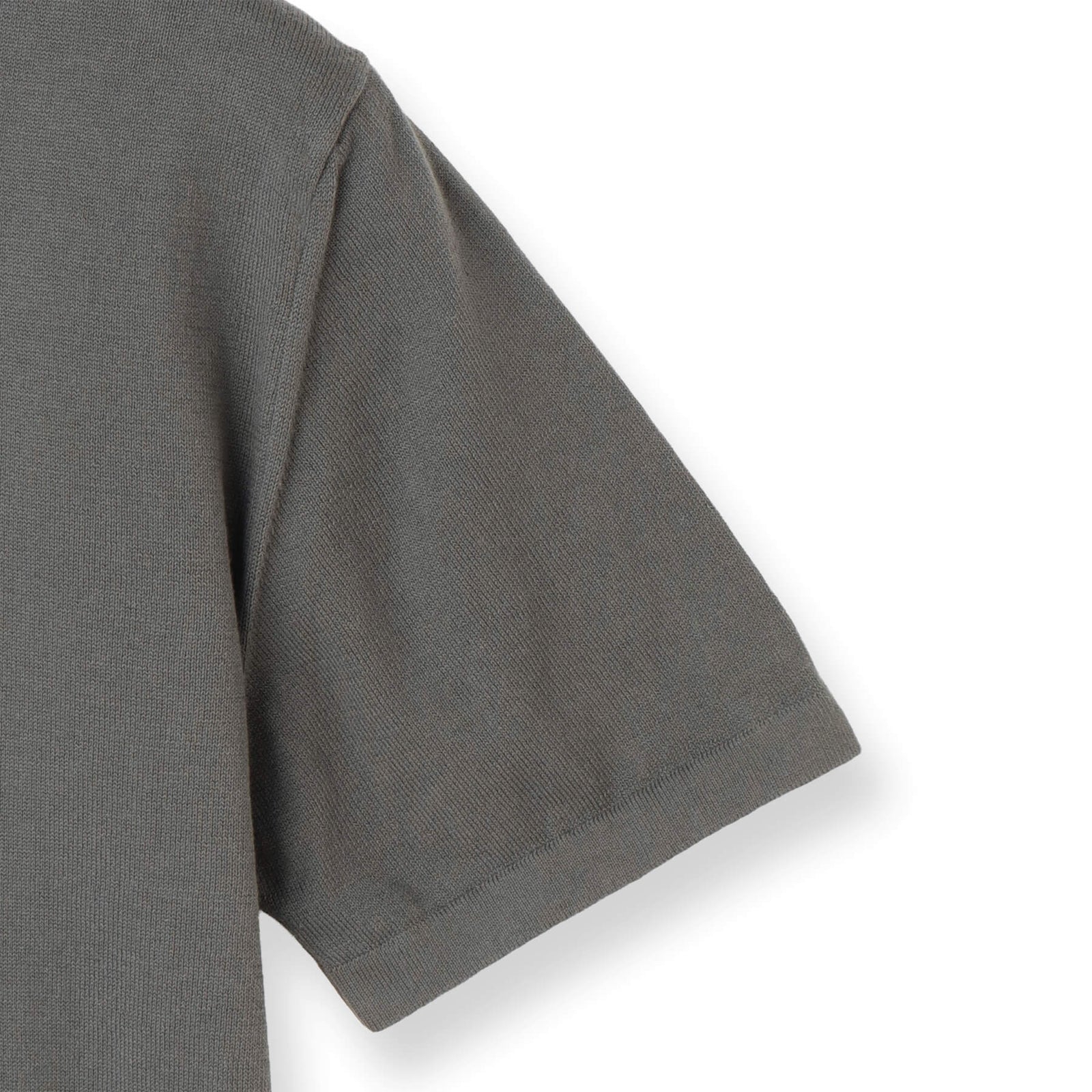 イタリア製コットンニット 半袖モックネック グレー – MINIMAL WARDROBE