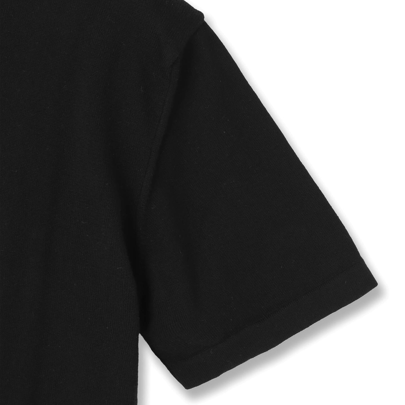 イタリア製コットンニット 半袖モックネック ブラック – MINIMAL WARDROBE