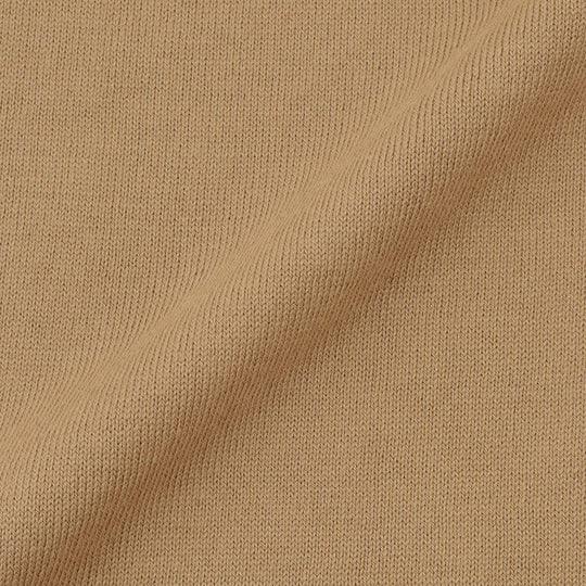 イタリア製 半袖ポロ コットンニット キャメル