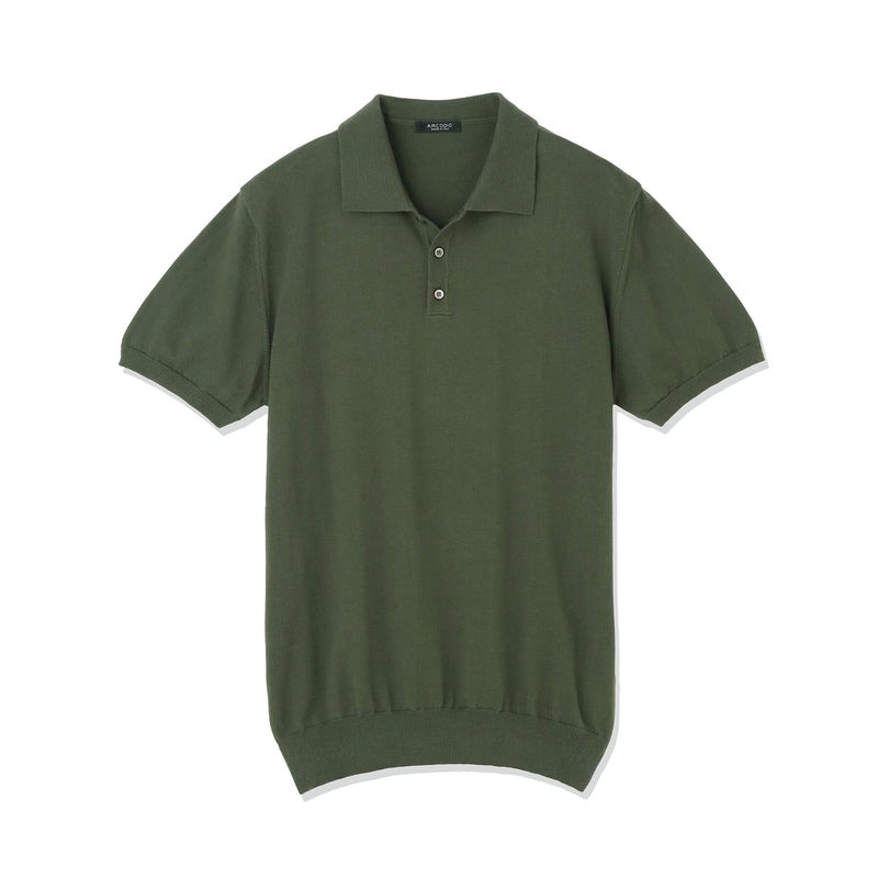 イタリア製 半袖ポロ コットンニット アーミー – MINIMAL WARDROBE