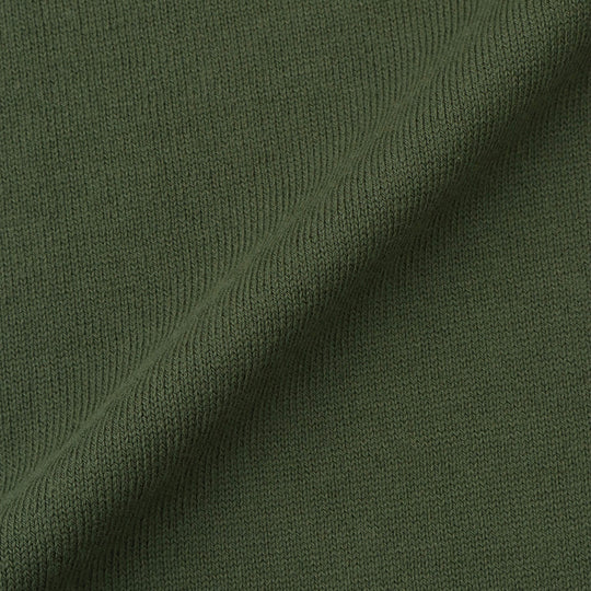 イタリア製コットンニット 半袖ポロ  アーミー