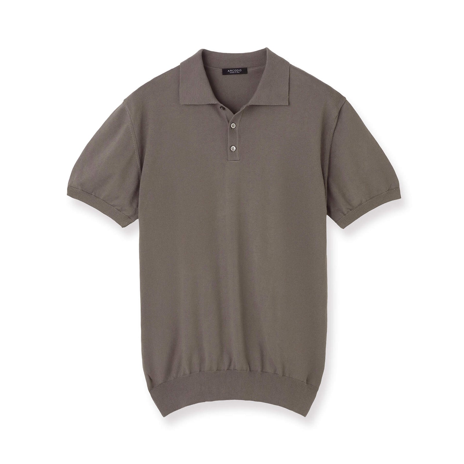 イタリア製コットンニット 半袖ポロ グレージュ – MINIMAL WARDROBE