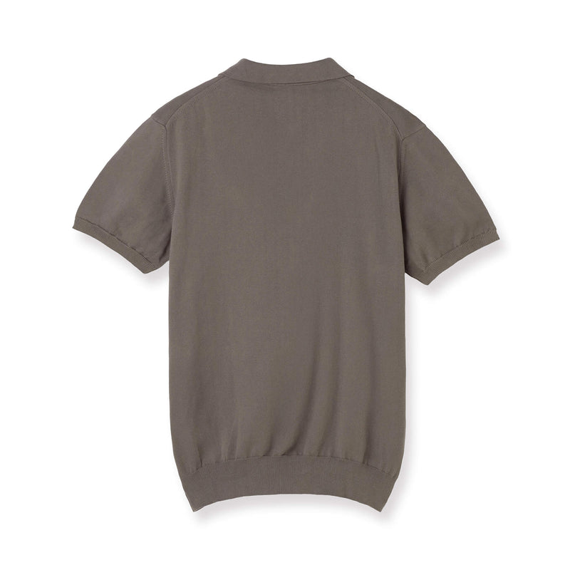 イタリア製コットンニット 半袖ポロ グレージュ – MINIMAL WARDROBE
