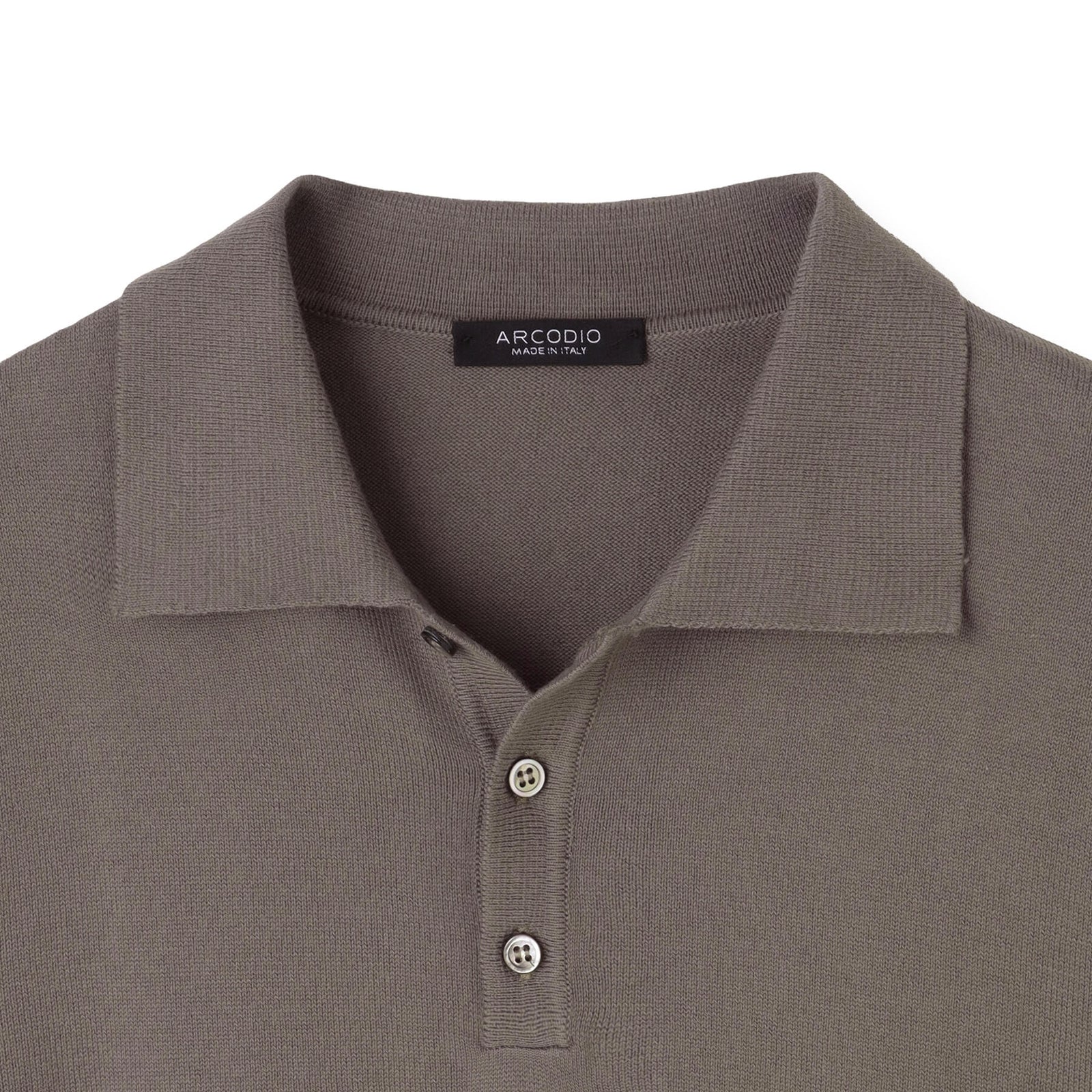 イタリア製コットンニット 半袖ポロ グレージュ – MINIMAL WARDROBE