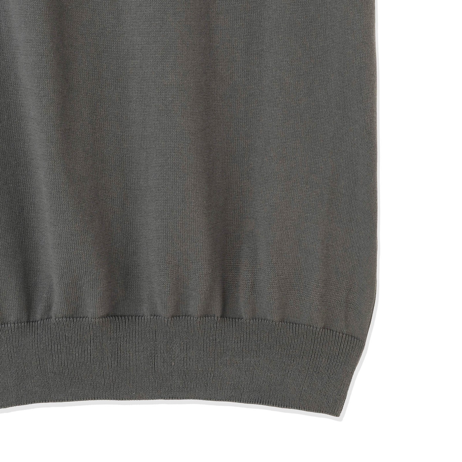 イタリア製コットンニット 半袖ポロ グレー – MINIMAL WARDROBE