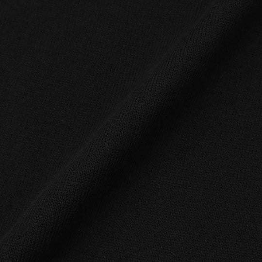 イタリア製 半袖ポロ コットンニット ブラック