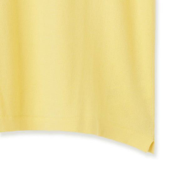 イタリア製 半袖クルーネックコットンニット レモン
