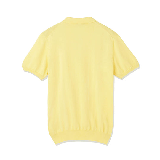 イタリア製 半袖ポロ コットンニット レモン