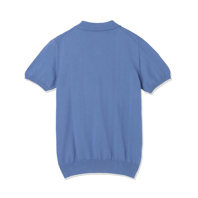 イタリア製コットンニット 半袖ポロ スカイブルー – MINIMAL WARDROBE