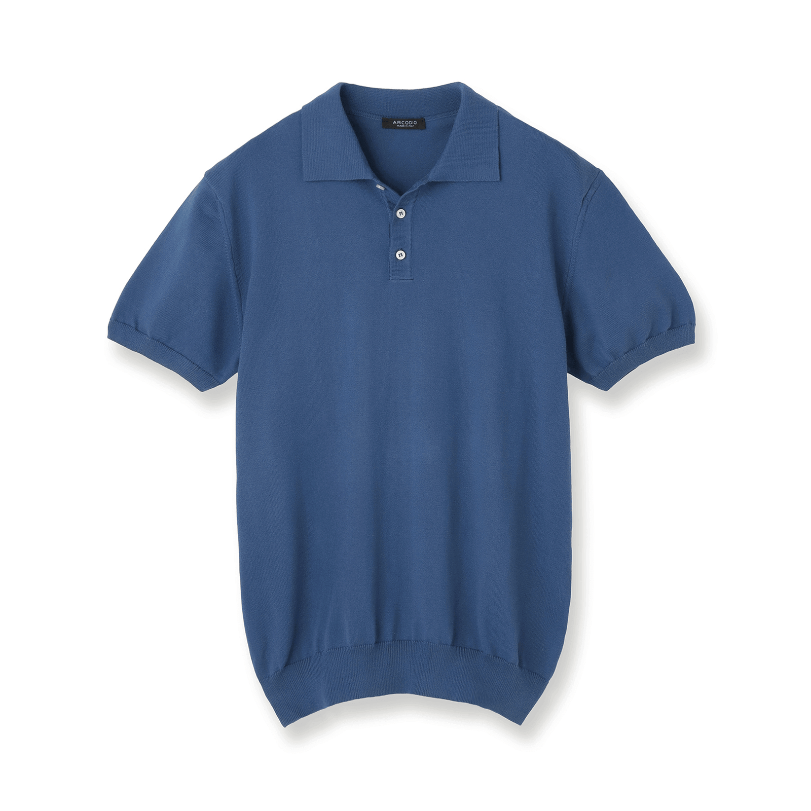SVEVO 半袖 ポロシャツ ニット 46 ネイビー 綿100% イタリア製 イタリア製 半袖ポロ コットンニット コバルトブルー – MINIMAL WARDROBE