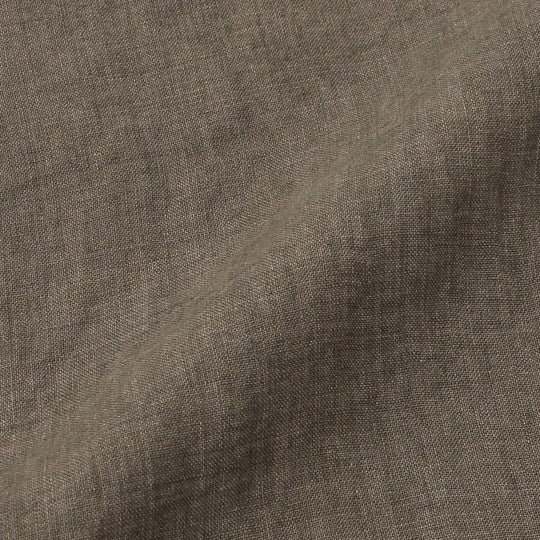 【干場 × ARCODIO共同企画】Lino Moderno バイオウォッシュリネン 半袖フラップポケットシャツ ブラウン