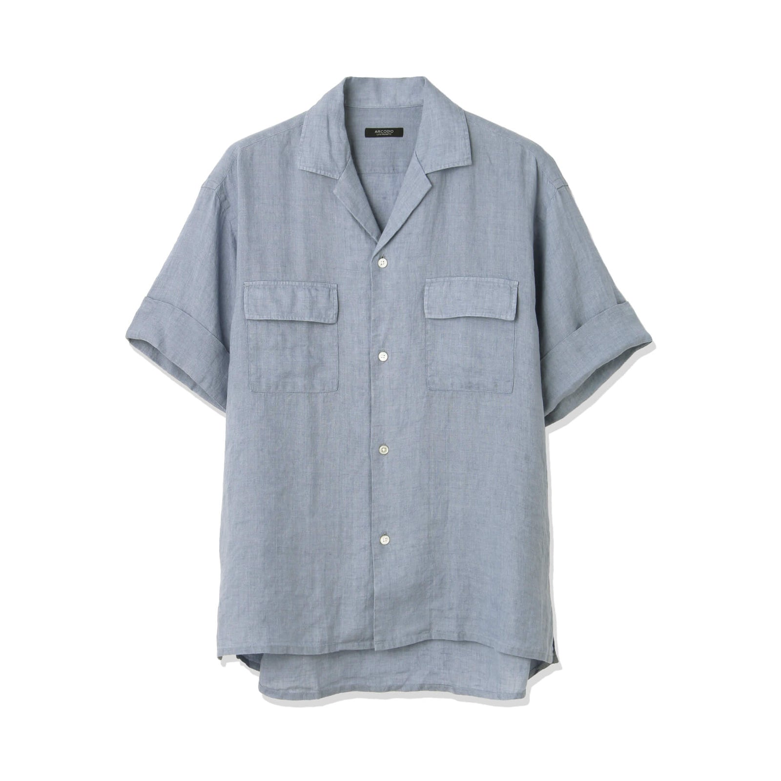 干場 × ARCODIO共同企画】Lino Moderno バイオウォッシュリネン 半袖
