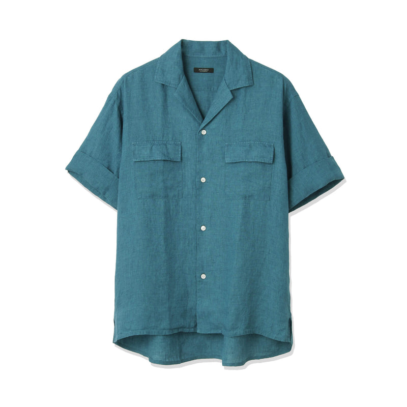 干場 × ARCODIO共同企画】Lino Moderno バイオウォッシュリネン 半袖