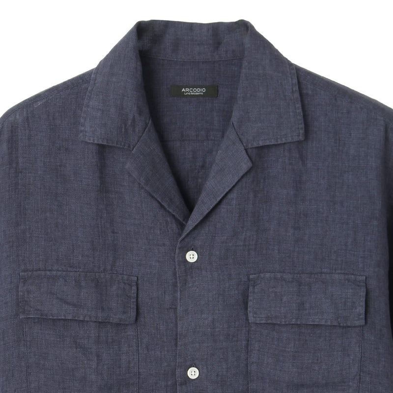 干場 × ARCODIO共同企画】Lino Moderno バイオウォッシュリネン 半袖