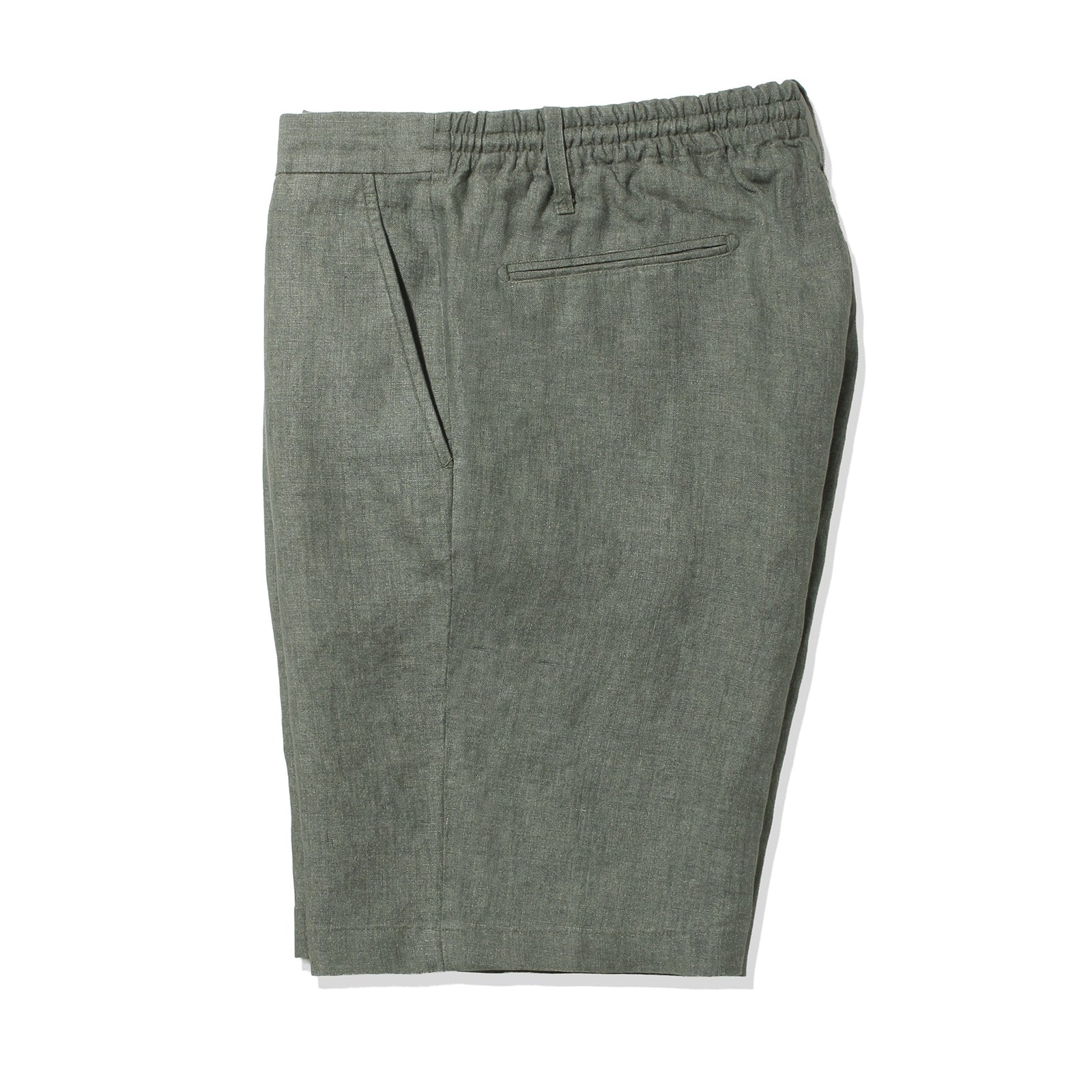 予約販売】リネンショートパンツ カーキ（7月中旬～下旬頃発送予定