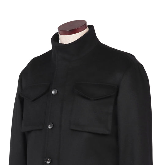 カシミヤM-65フィールドジャケット ブラック