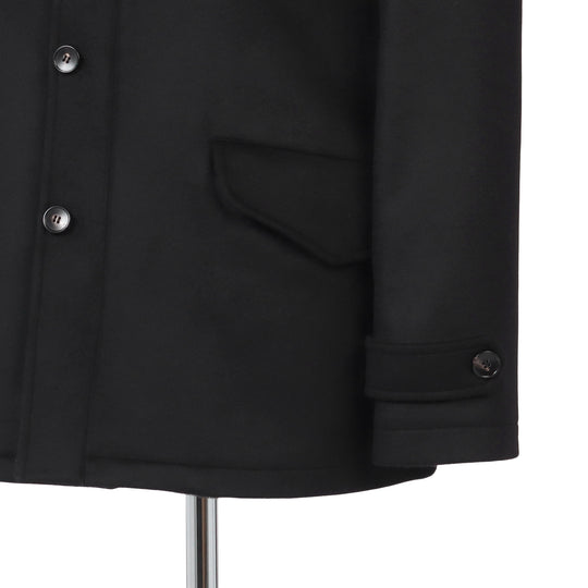 カシミヤM-65フィールドジャケット ブラック