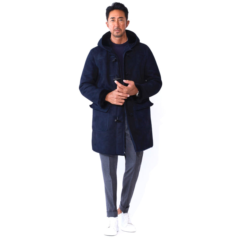 Mouton Duffle Coat Navy