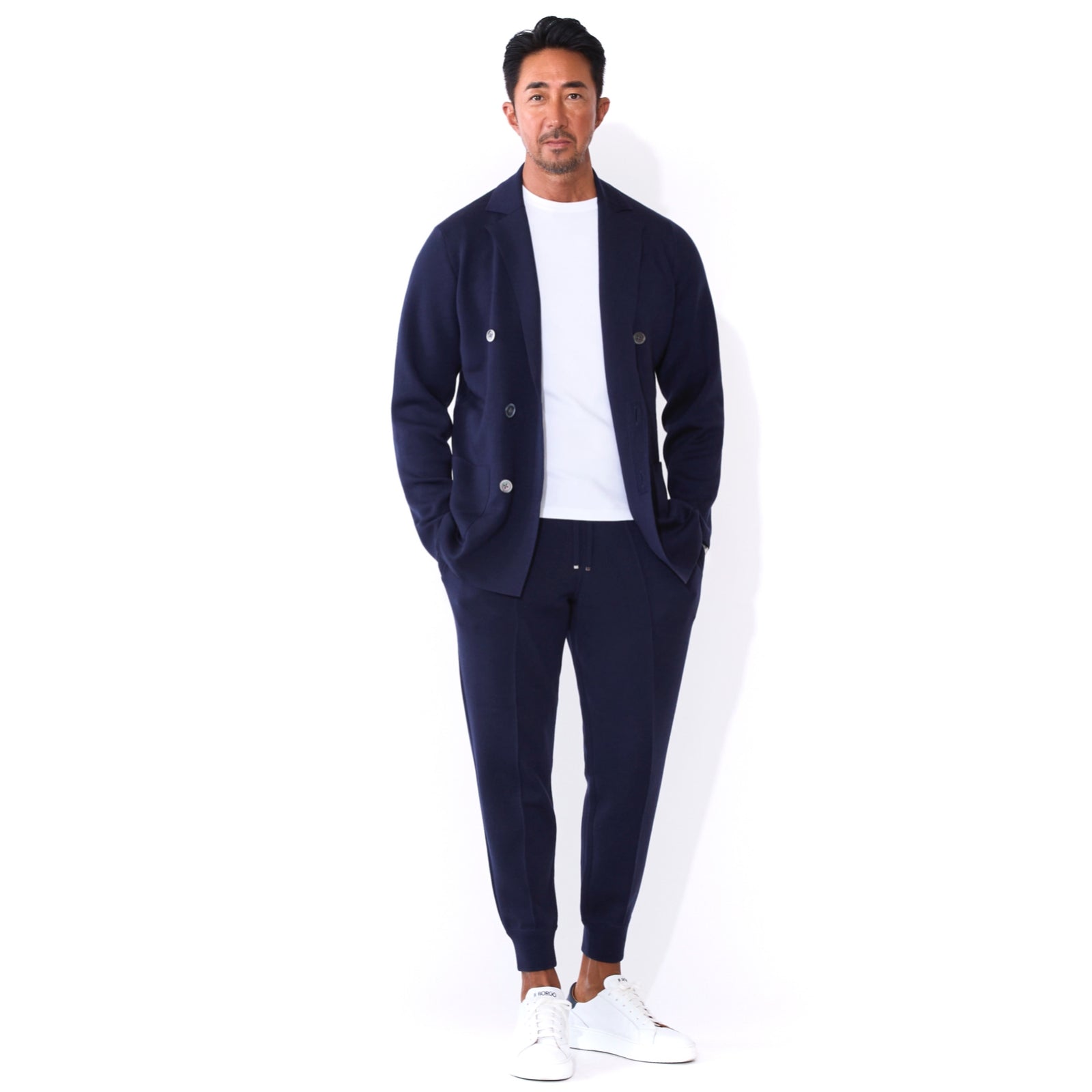 受注生産】lusso：ジャケットカーディガン ネイビー – MINIMAL WARDROBE